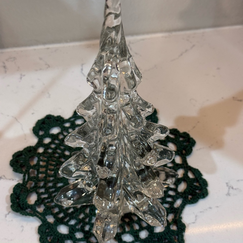 Clear Glass Christmas Tree Holiday Decor - Brand Unmarked - Picture 2 of 3